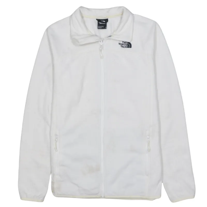 The North Face White Fleece Jacket Men's Medium Full Zip Embroidered Logo Pockets sold by Vintage Club