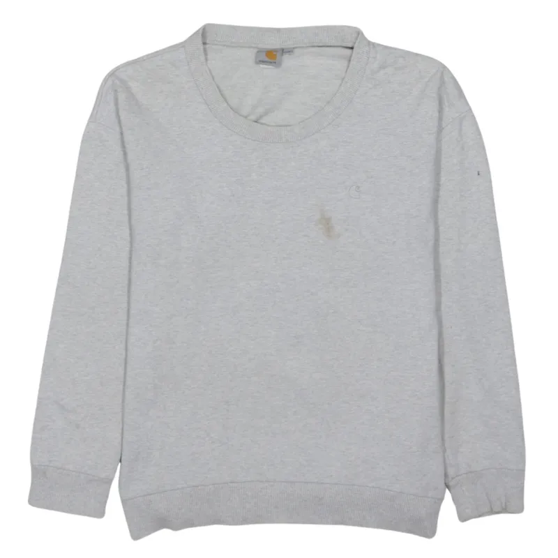 Carhartt Light Grey Sweatshirt Men's XSmall Small Embroidered C Logo Crewneck Pullover sold by Vintage Club