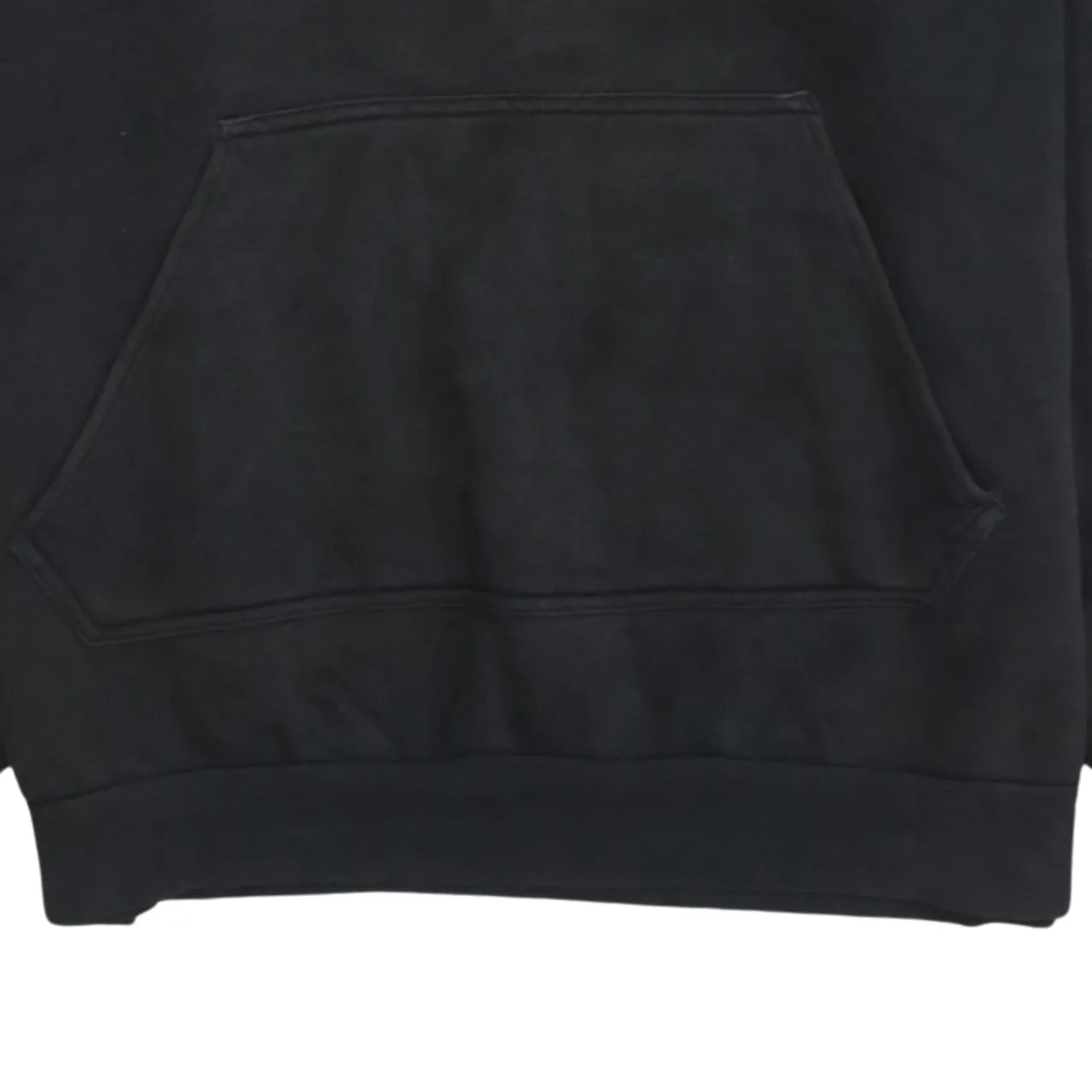 Adidas Black Hoodie Men's Medium Three Stripe Sleeve Printed Logo Pullover Sweatshirt sold by Vintage Club product image thumbnail 4