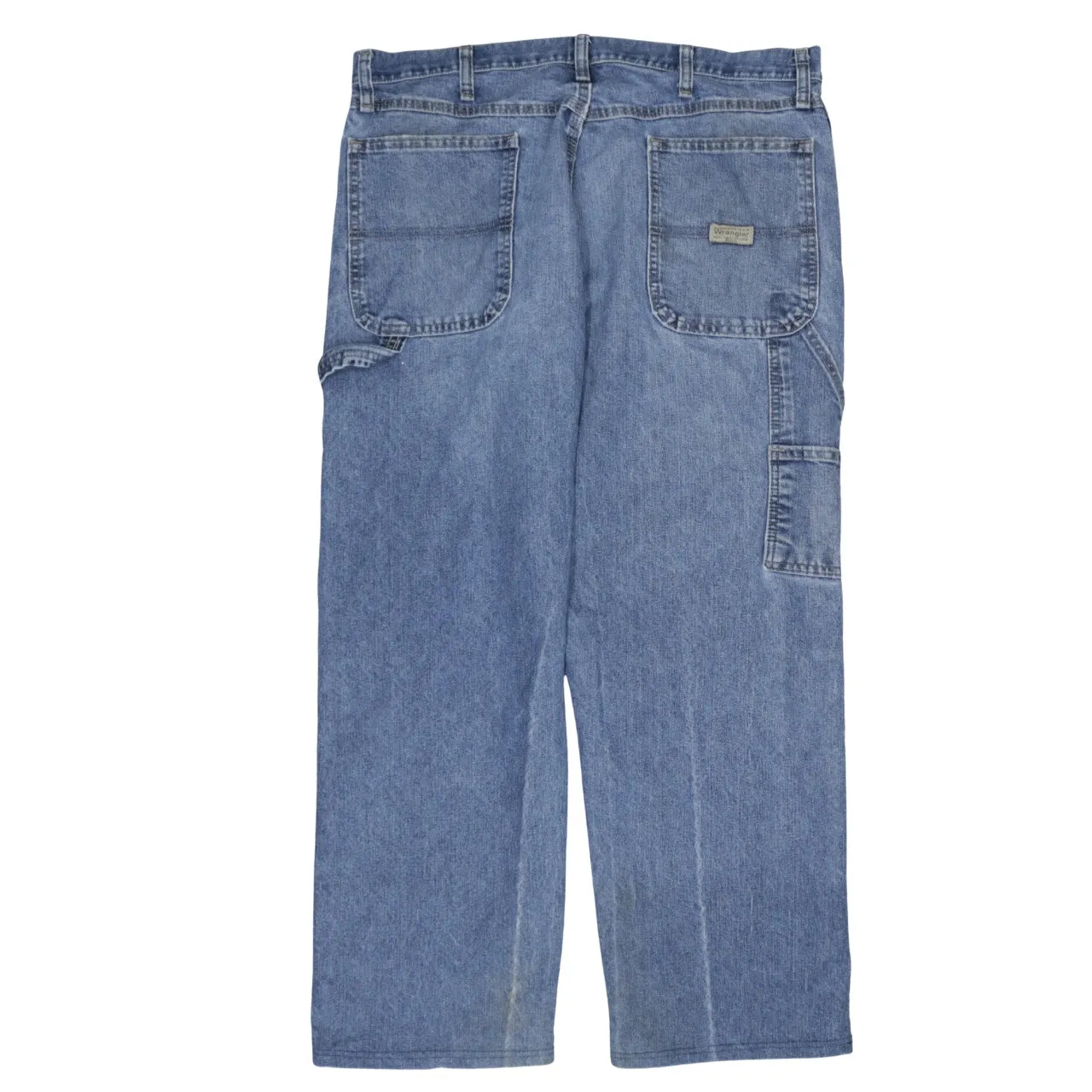 Wrangler Light Blue Carpenter Jeans Men's 36x30 Utility Pockets Relaxed Fit Workwear Trousers sold by Vintage Club