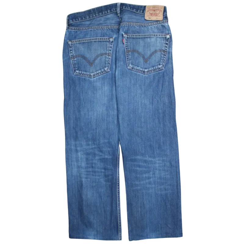 Levi Strauss Blue Jeans Men's 36 Straight Leg Five Pocket Denim Trousers Pants made by Levi's