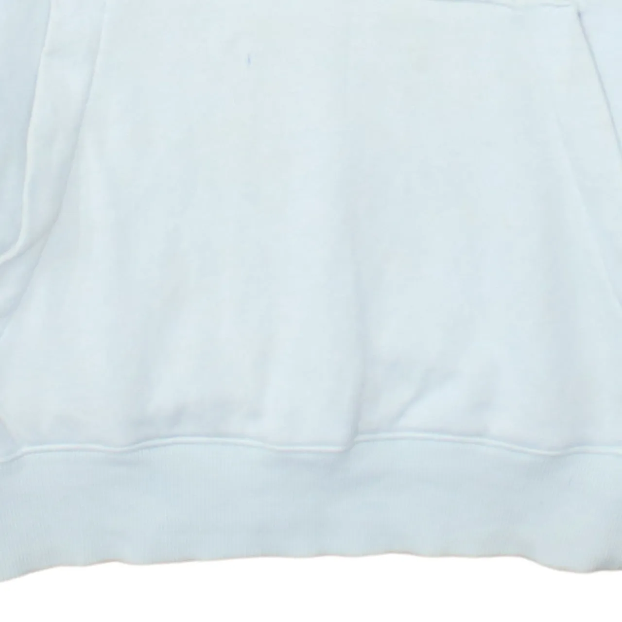 Adidas Pale Blue Hoodie Men's Small Printed Chest Logo Drawstring Hood Front Pocket Sweatshirt sold by Vintage Club product image thumbnail 4