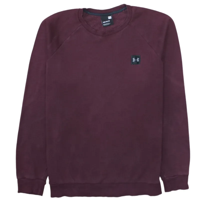 Under Armour Burgundy Red Sweatshirt Men's Medium Embroidered Chest Logo Fleece Pullover made by Under Armour