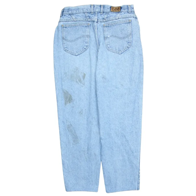 Lee Light Blue Jeans Men's W30 High Waisted Tapered Leg Denim Trousers made by Lee