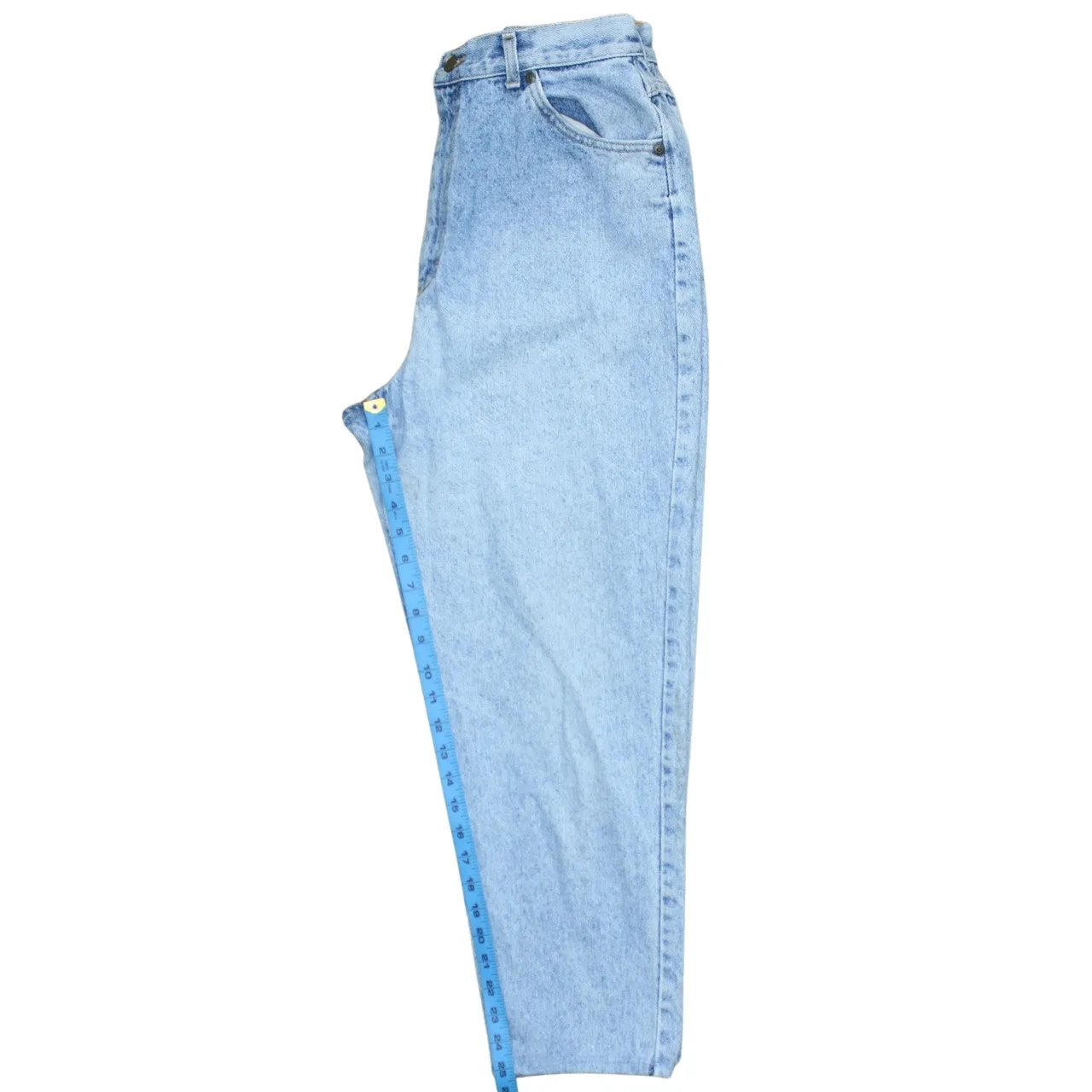 Lee Light Blue Jeans Men's W30 High Waisted Tapered Leg Denim Trousers sold by Vintage Club product image thumbnail 5