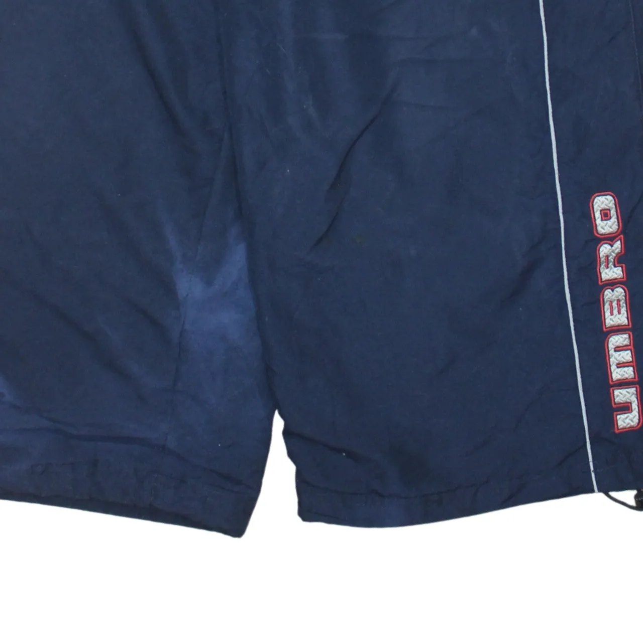 Umbro Navy Blue Shorts Men's XLarge Embroidered Logos Side Piping Drawcord Hem Sportswear sold by Vintage Club product image thumbnail 4