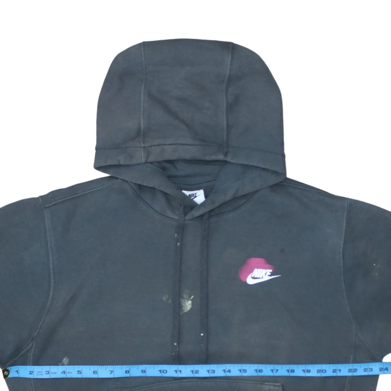 Nike Black Hoodie Men's Small Printed Logo Sleeve Text Pullover Sweatshirt sold by Vintage Club product image thumbnail 5