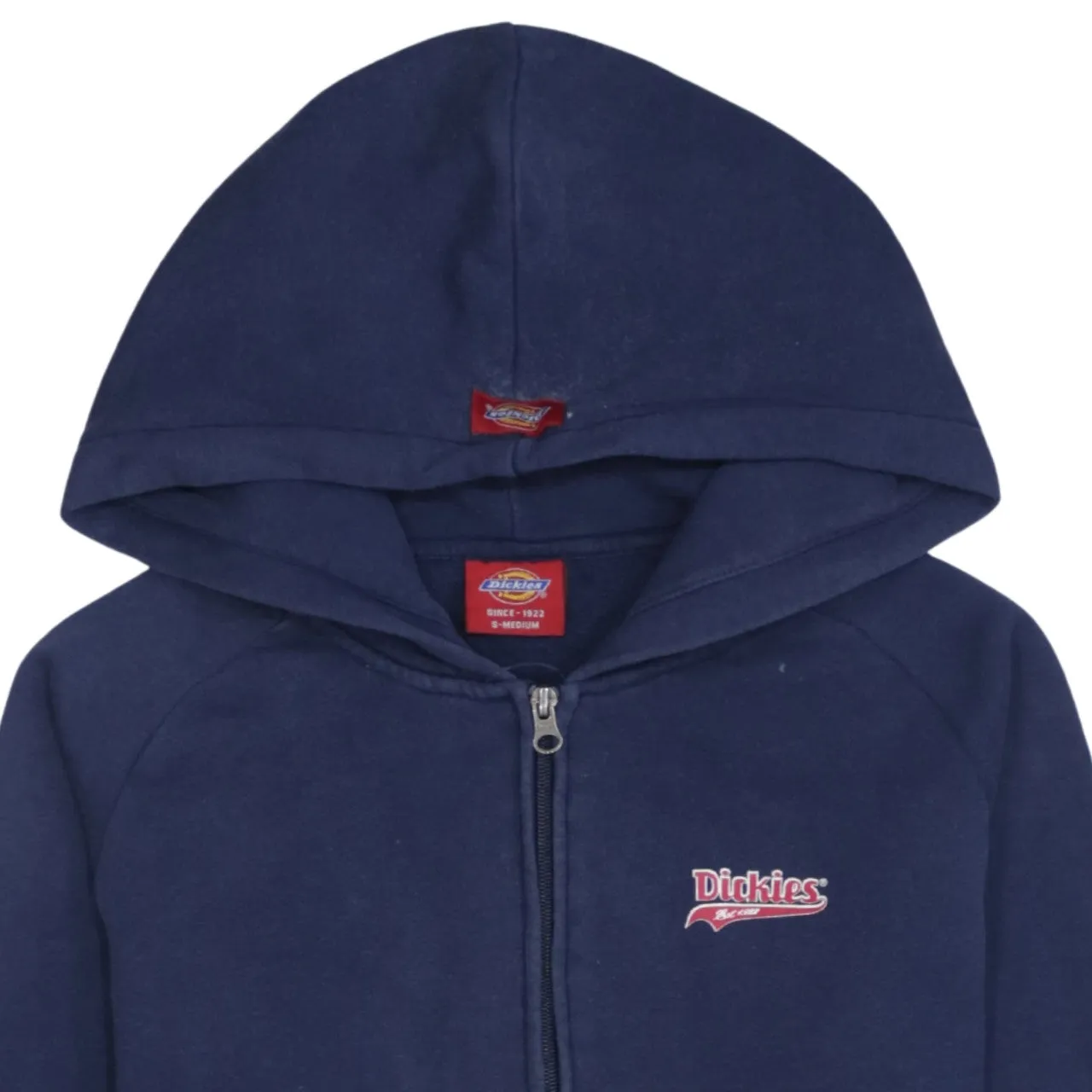 Dickies Navy Blue Hoodie Men's Small Full Zip Embroidered Chest Logo Front Pockets Sweatshirt sold by Vintage Club product image thumbnail 3
