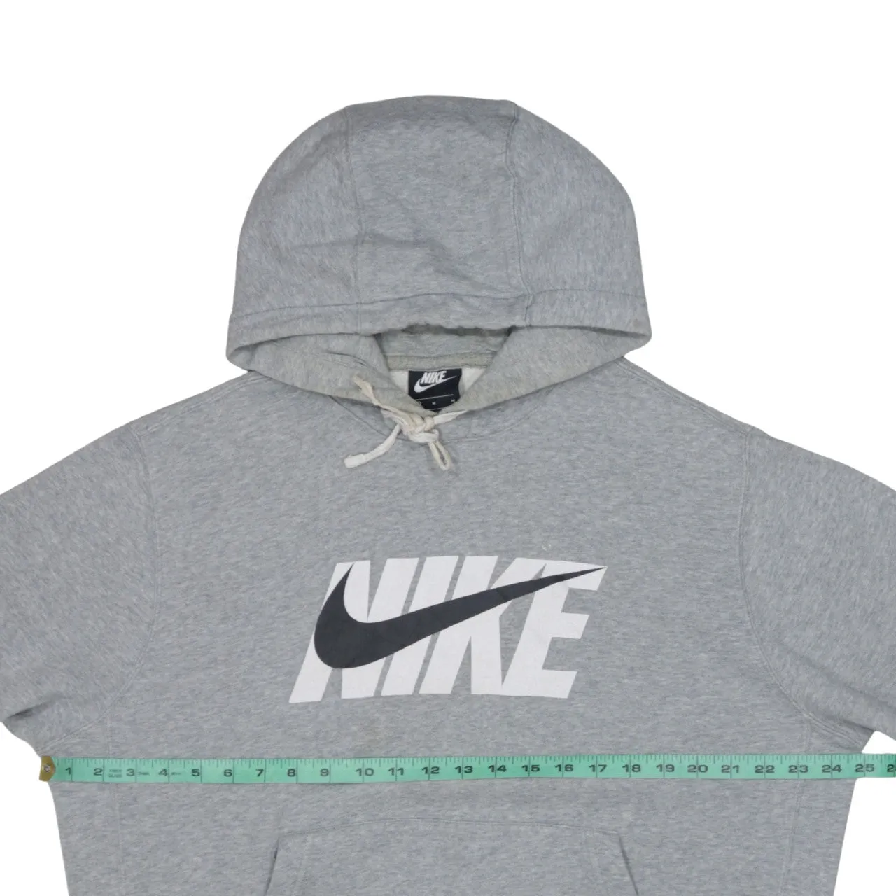 Nike Grey Hoodie Men's Medium Printed Logo Front Pocket Pullover Sweatshirt sold by Vintage Club product image thumbnail 5
