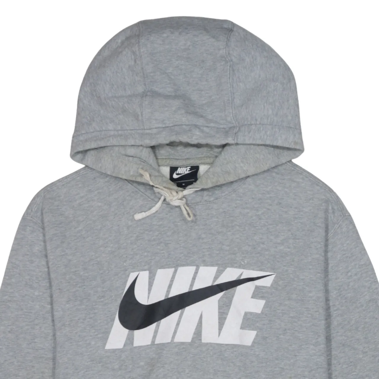 Nike Grey Hoodie Men's Medium Printed Logo Front Pocket Pullover Sweatshirt sold by Vintage Club product image thumbnail 3