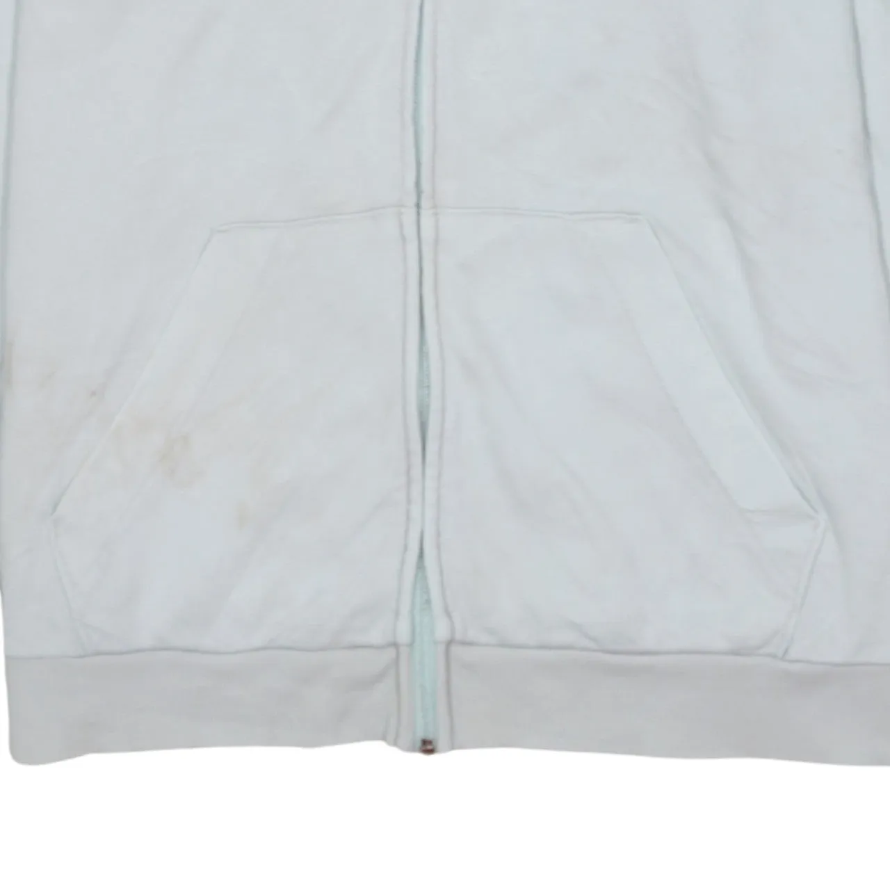 Adidas Light Blue Full Zip Hoodie Women’s XLarge Printed Sleeve Logo Casual Sweatshirt Top sold by Vintage Club product image thumbnail 4