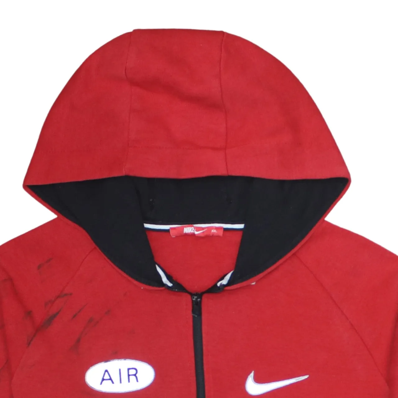 Nike Red Full Zip Hoodie Women’s XXLarge Printed Swoosh Air Logo Front Pockets Sweatshirt sold by Vintage Club product image thumbnail 3