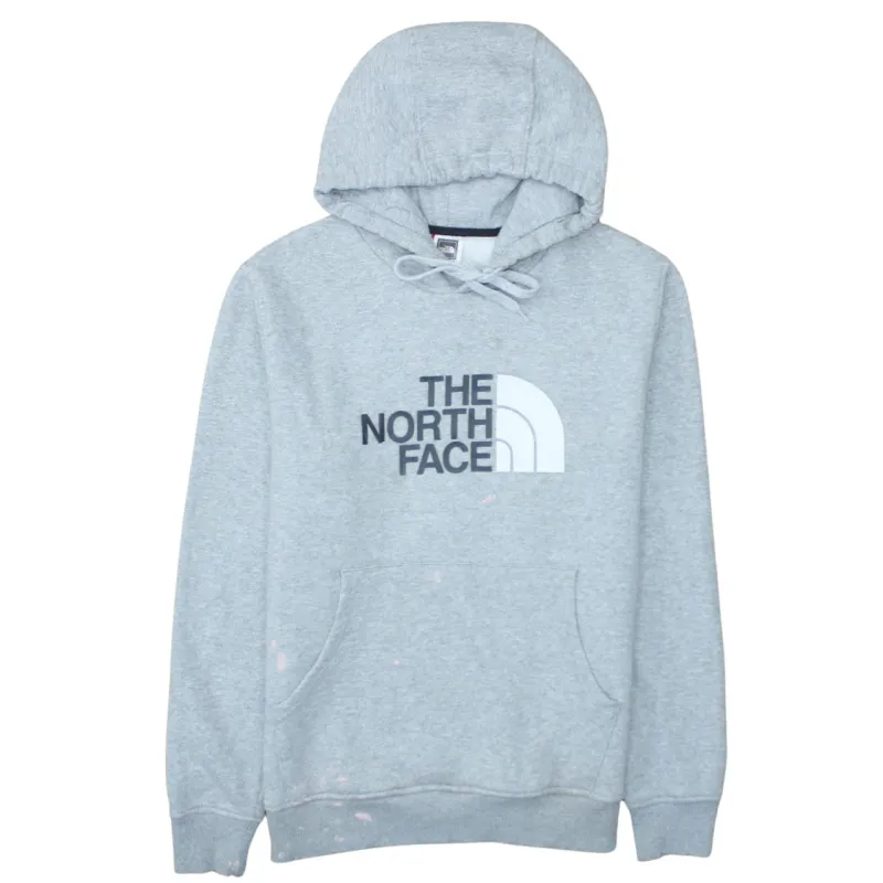The North Face Light Grey Hoodie Men's Medium Printed Logo Front Pocket Pullover Sweatshirt sold by Vintage Club