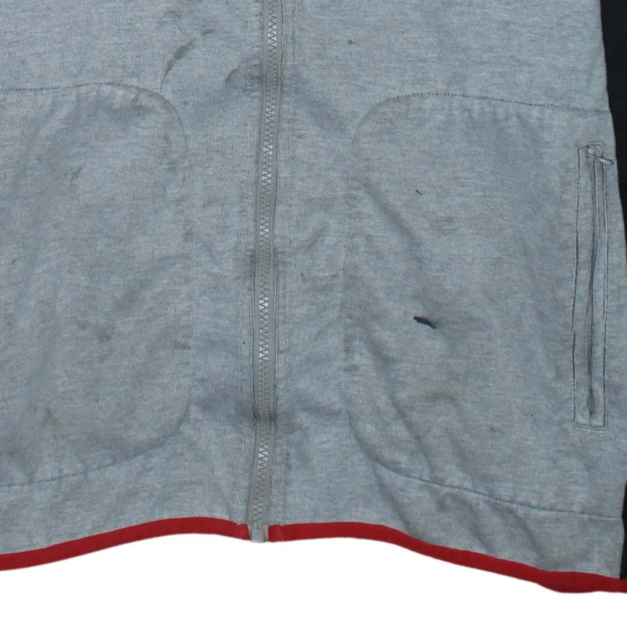 Nike Grey Full Zip Hoodie Women's Medium Embroidered Logo Split Panels Zip Pockets Sweatshirt sold by Vintage Club product image thumbnail 4