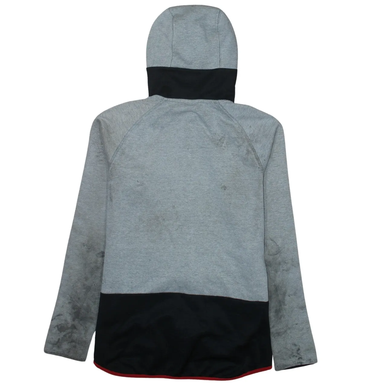 Nike Grey Full Zip Hoodie Women's Medium Embroidered Logo Split Panels Zip Pockets Sweatshirt sold by Vintage Club product image thumbnail 2