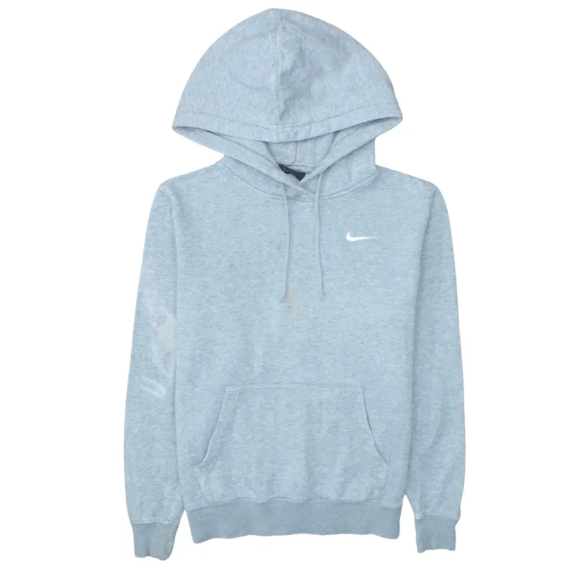 Nike Light Grey Hoodie Men’s XSmall Embroidered Swoosh Front Pocket Pullover Sweatshirt sold by Vintage Club