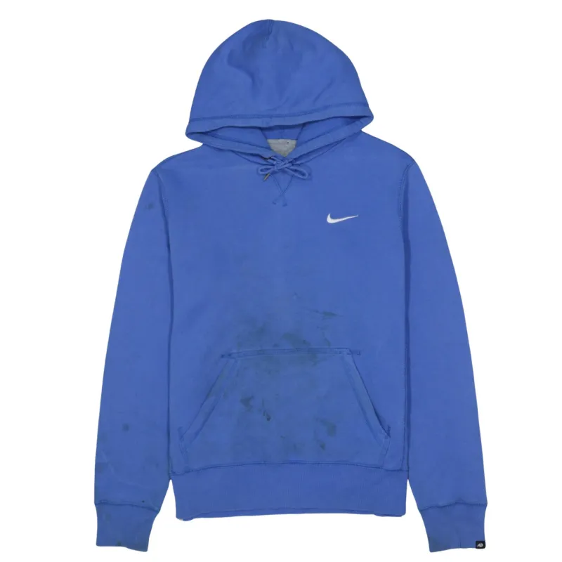 Nike Blue Hoodie Men's Medium Embroidered Swoosh Front Pocket Pullover Sweatshirt sold by Vintage Club