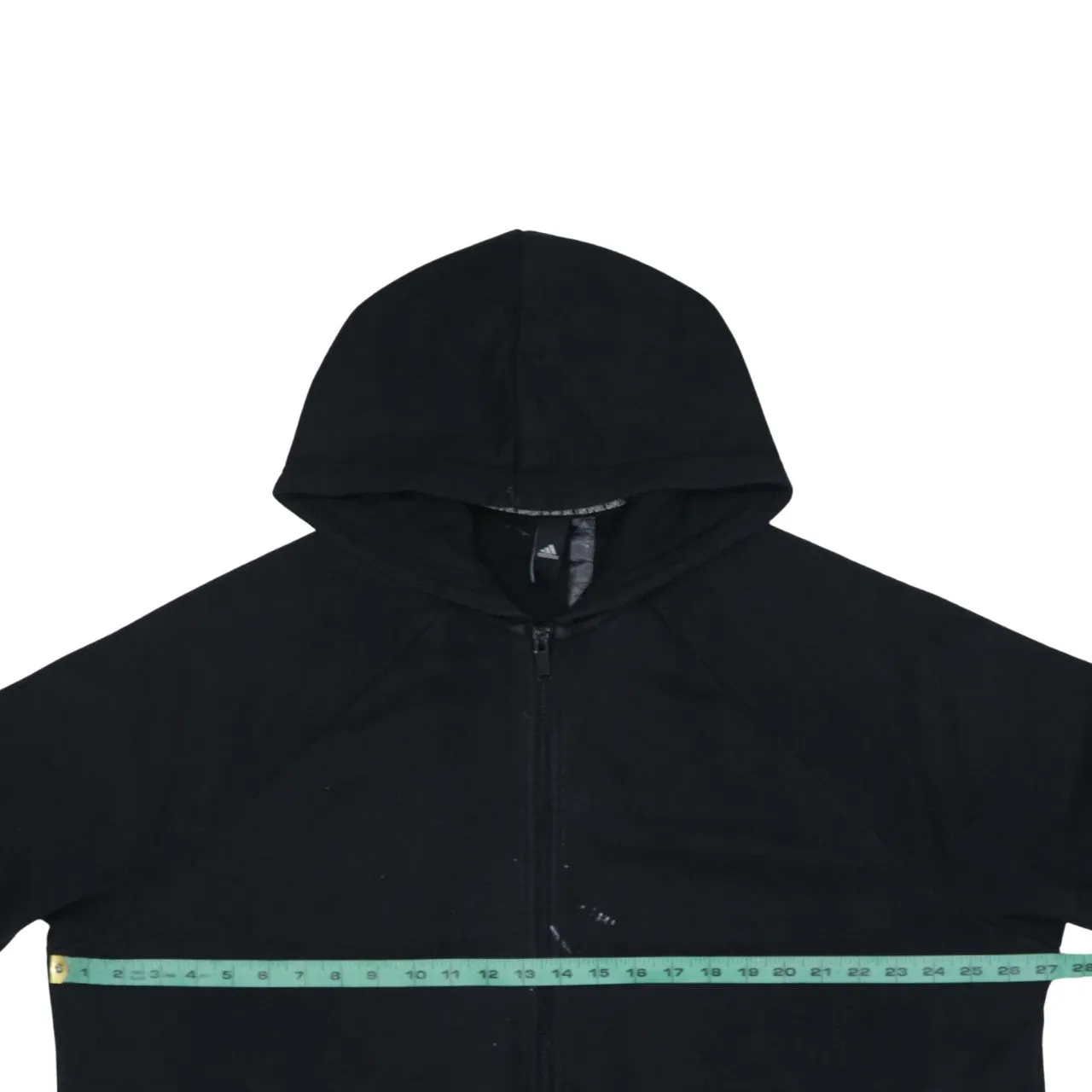 Adidas Black Full Zip Hoodie Women’s XXLarge Sleeve Printed Logos Casual Sweatshirt Top sold by Vintage Club product image thumbnail 5