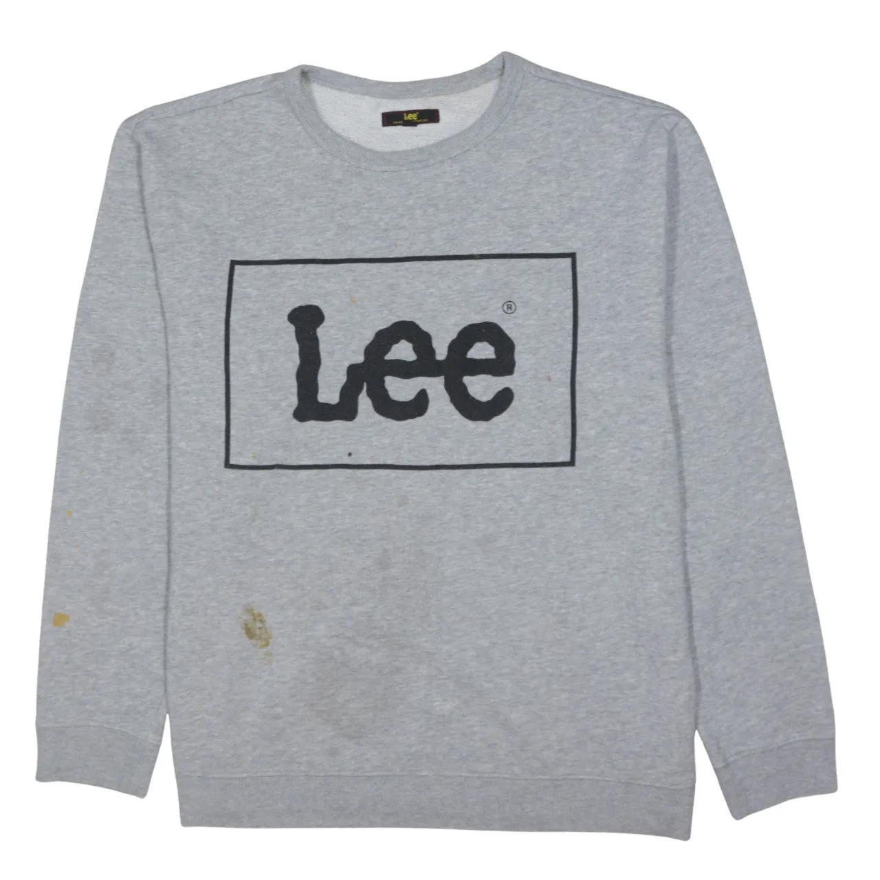 Lee Grey Sweatshirt Women's XXLarge Bold Printed Logo Crewneck Pullover Fleece Top sold by Vintage Club