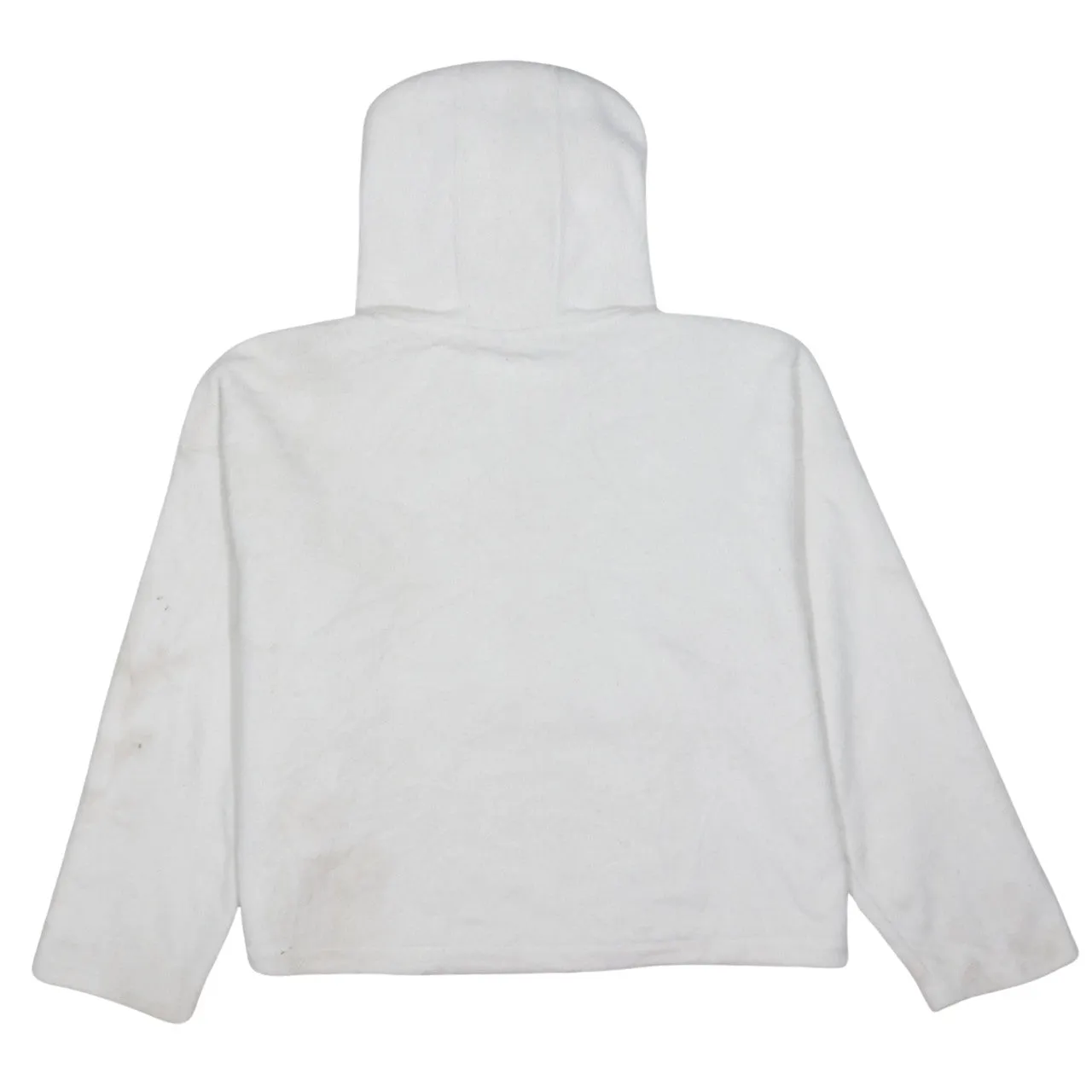 Champion White Fleece Hoodie Men’s Medium Embroidered Logo Half Zip Front Pocket Pullover sold by Vintage Club product image thumbnail 2