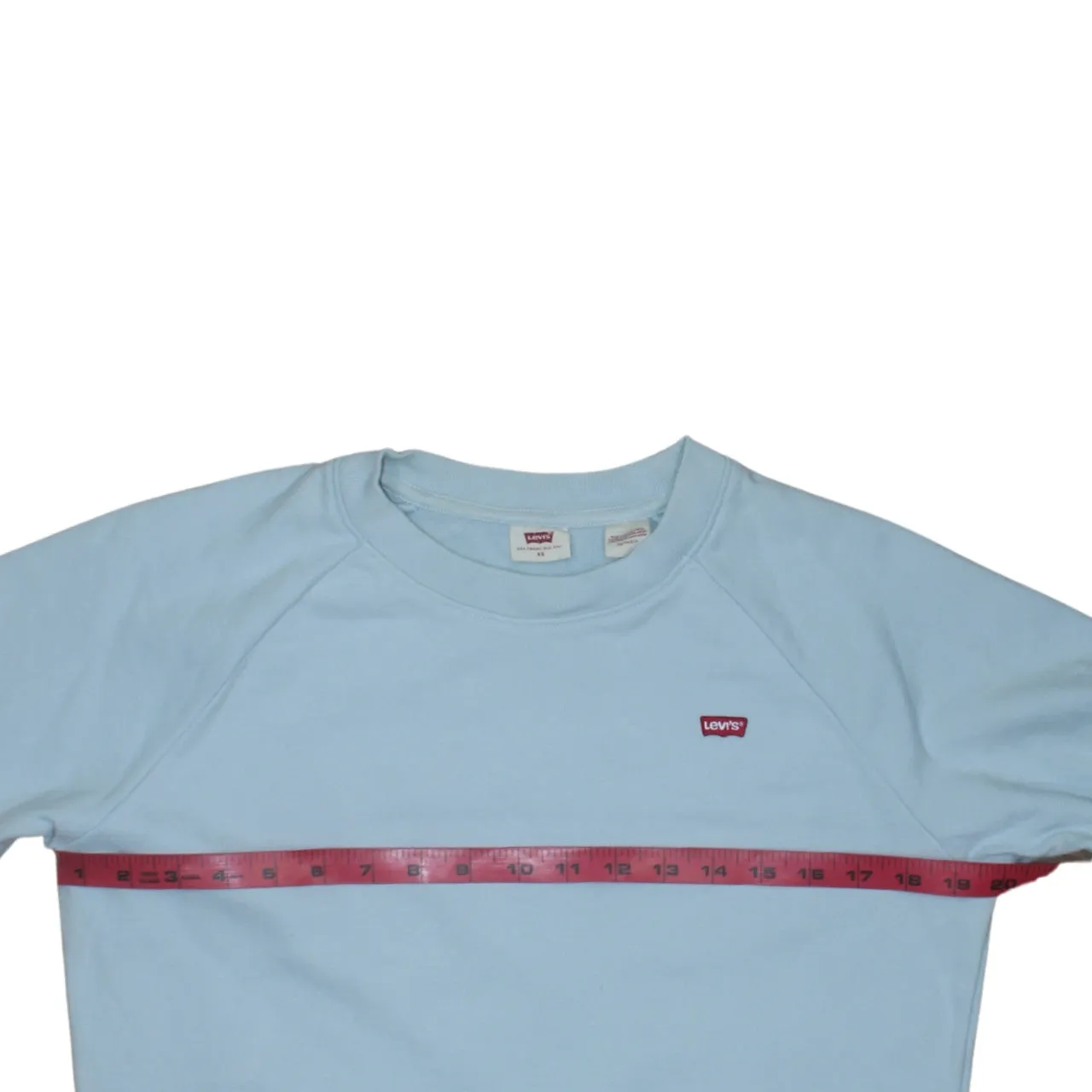 Levi's Light Blue Sweatshirt Men's XSmall Embroidered Chest Logo Crewneck Pullover Top sold by Vintage Club product image thumbnail 5