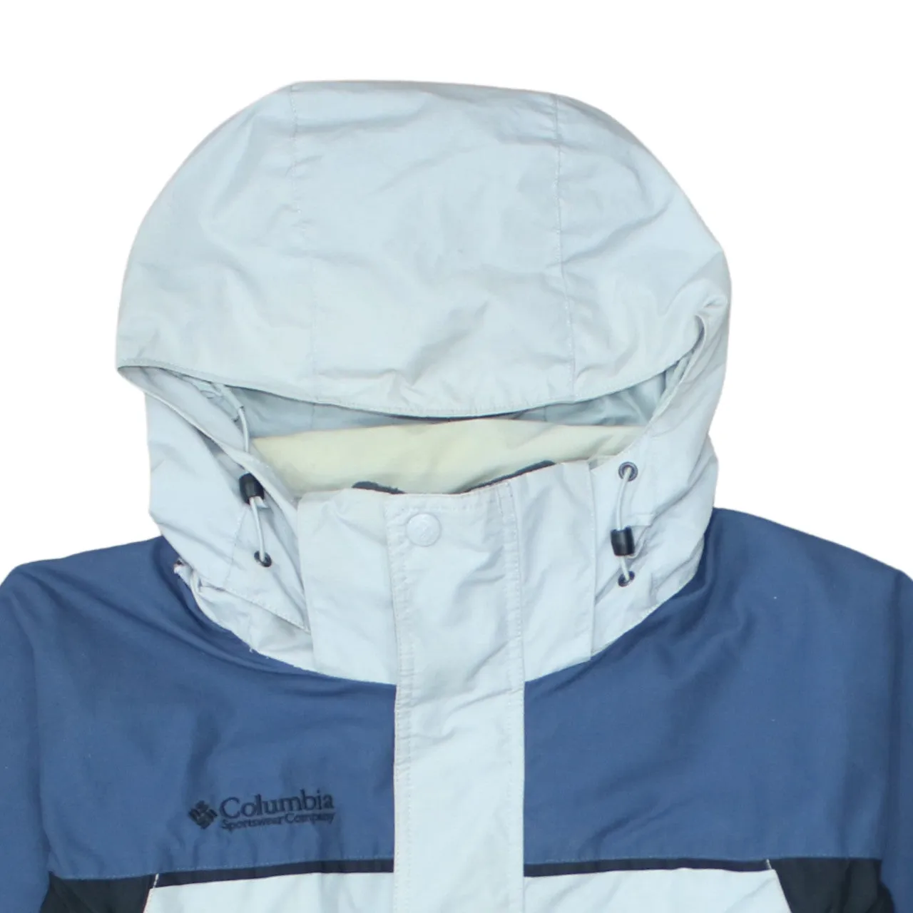 Columbia Light Blue Hooded Jacket Men's Medium Embroidered Logo Zip Pockets Windbreaker sold by Vintage Club product image thumbnail 3