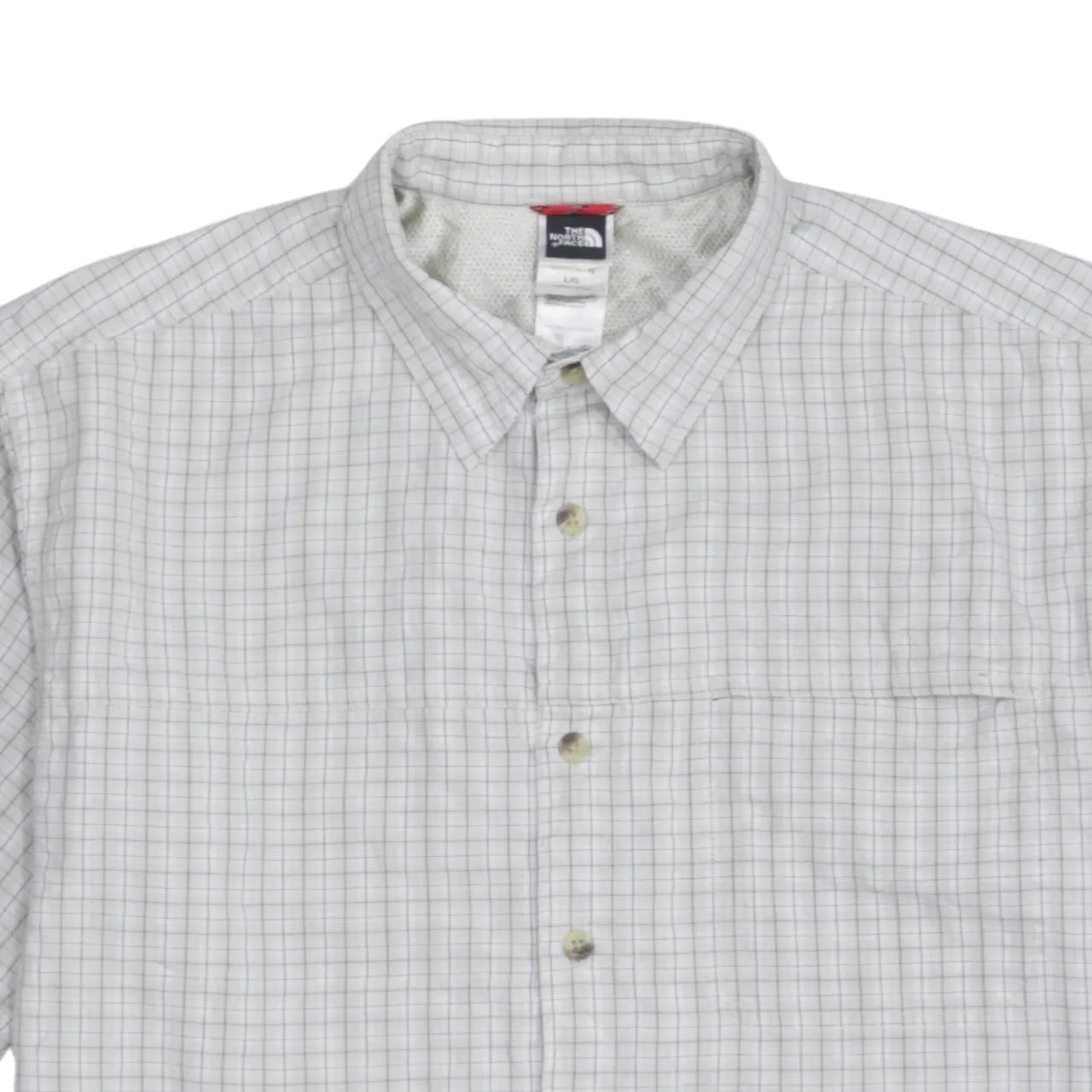 The North Face Beige Check Shirt Men's Large Short Sleeve Button Front Casual Top sold by Vintage Club product image thumbnail 3