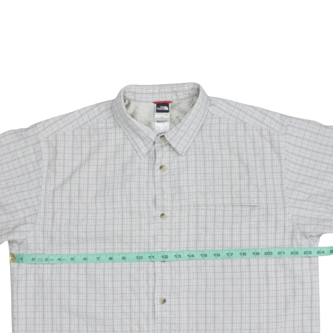 The North Face Beige Check Shirt Men's Large Short Sleeve Button Front Casual Top sold by Vintage Club product image thumbnail 5