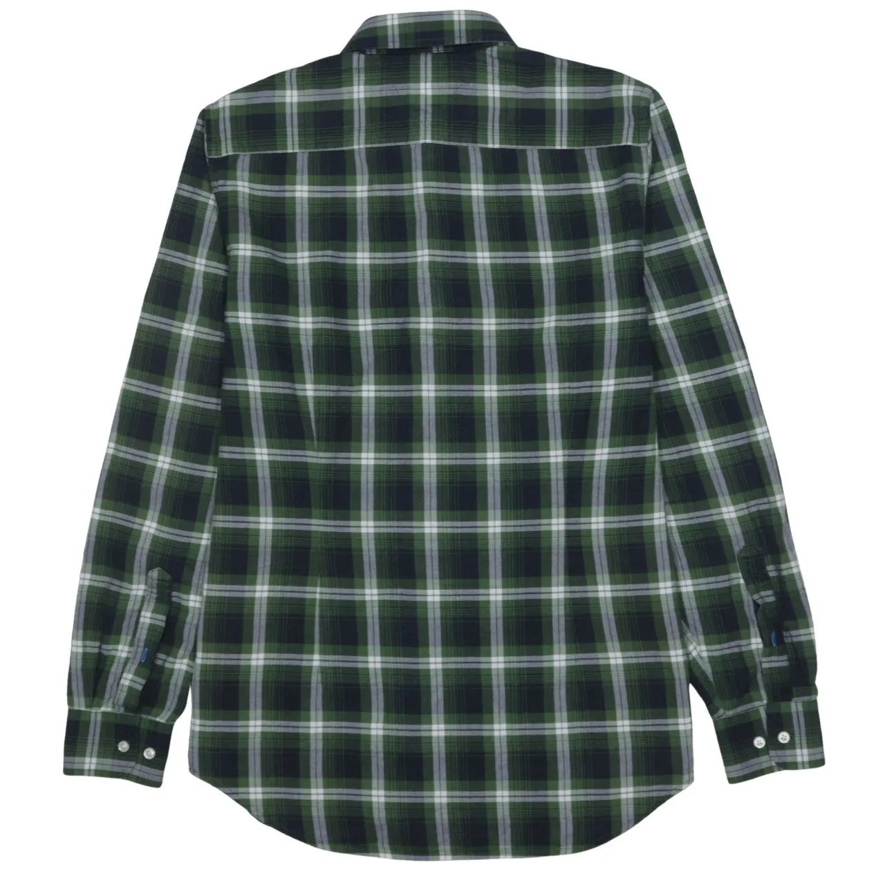 Tommy Hilfiger Green Check Shirt Men's Large Button Down Collar Embroidered Flag Casual Top sold by Vintage Club product image thumbnail 2