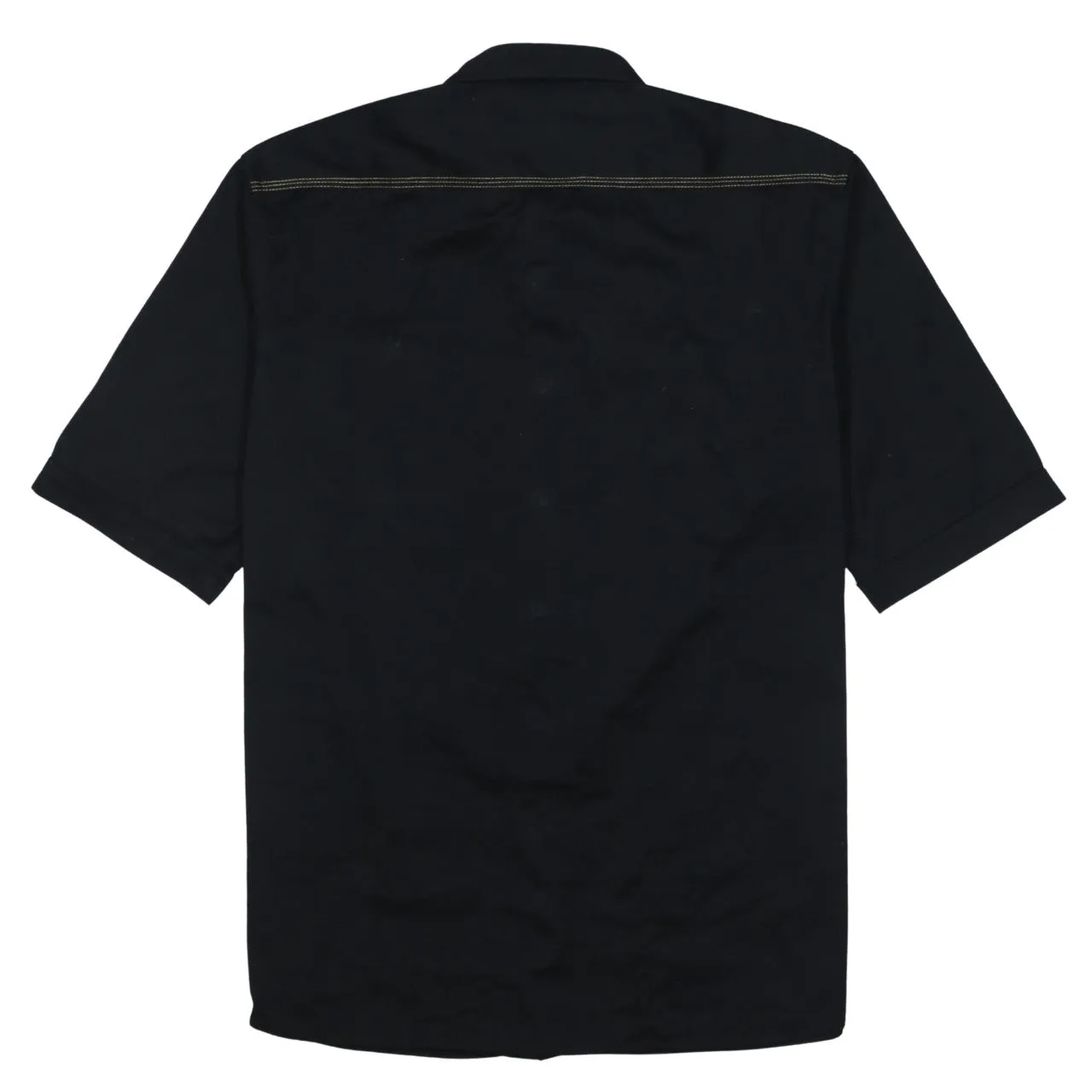 Cat Black Work Shirt Men’s Large Short Sleeve Button Front Chest Pockets Casual Top sold by Vintage Club product image thumbnail 2