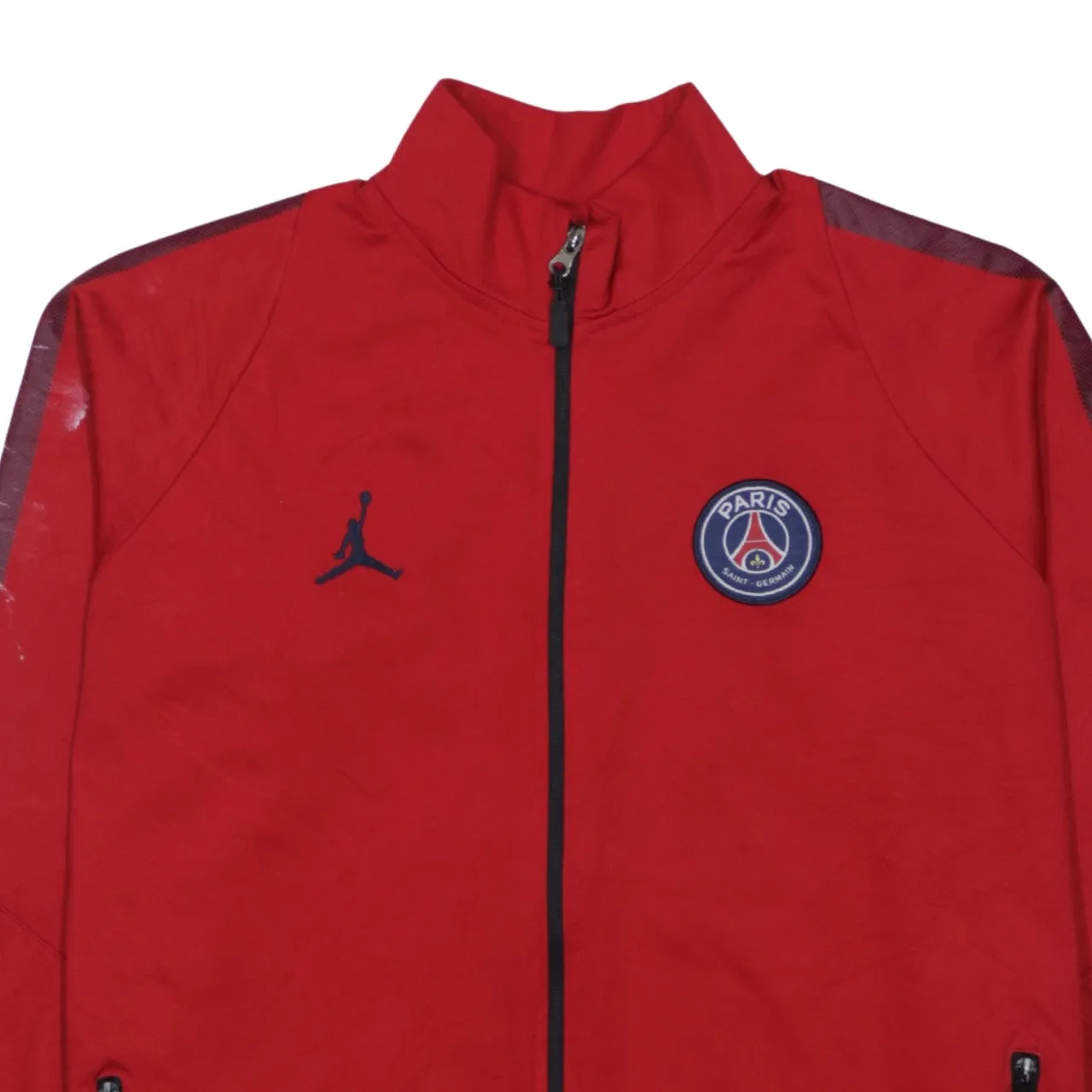 Jordan Red Track Jacket Women’s XXLarge PSG Printed Crest Zip Pockets Training Top sold by Vintage Club product image thumbnail 3