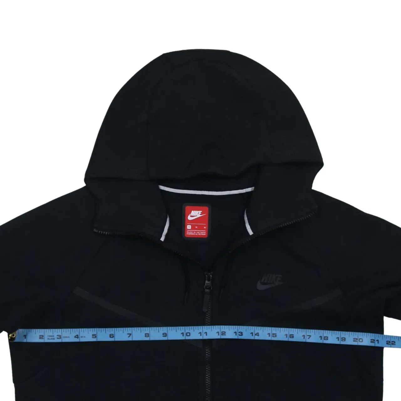 Nike Black Full Zip Hoodie Women’s Medium Panel Detail Split Pockets Casual Sweatshirt sold by Vintage Club product image thumbnail 5