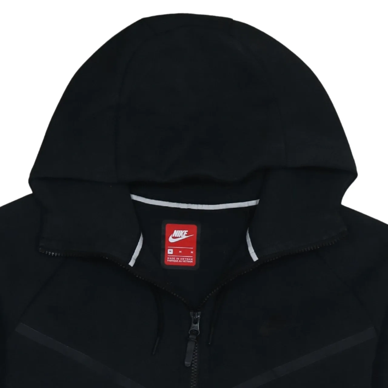 Nike Black Full Zip Hoodie Women’s Medium Panel Detail Split Pockets Casual Sweatshirt sold by Vintage Club product image thumbnail 3