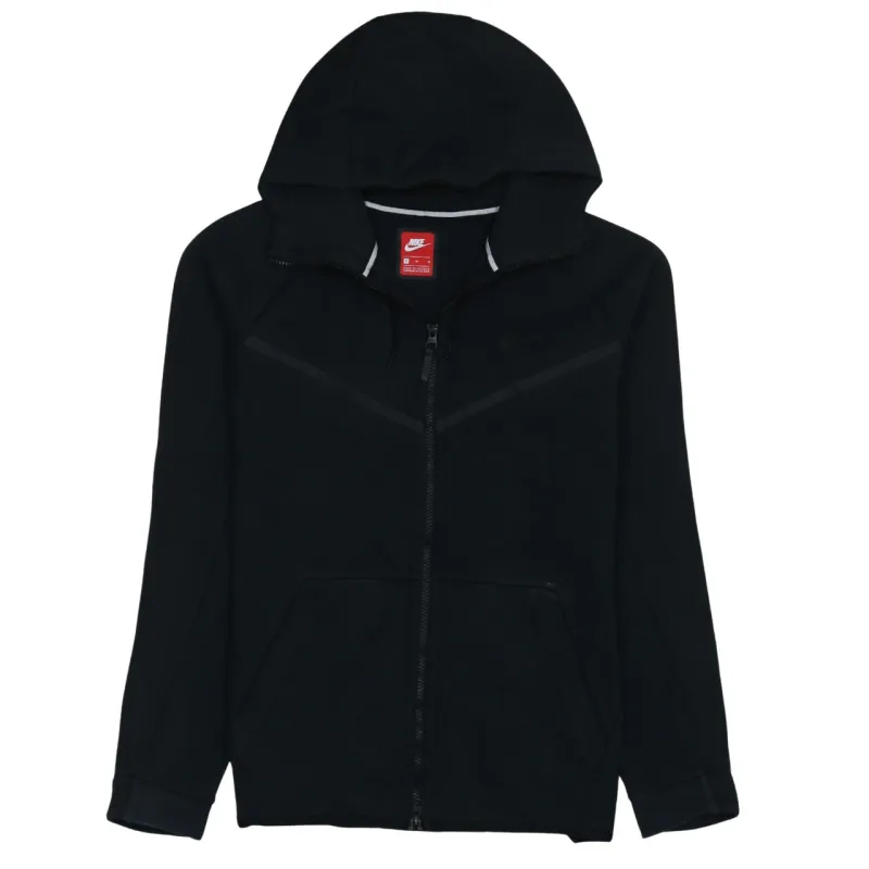 Nike Black Full Zip Hoodie Women’s Medium Panel Detail Split Pockets Casual Sweatshirt sold by Vintage Club