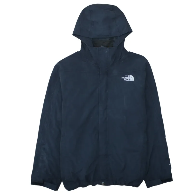 The North Face Navy Hooded Jacket Men's Large Embroidered Logos Elastic Hem Windbreaker made by The North Face