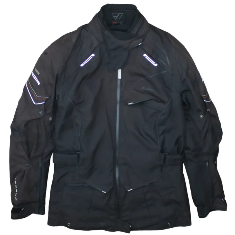 Modeka Black Motorcycle Jacket Men's Small Reflective Panels Zip Pockets Protective Outerwear sold by Vintage Club