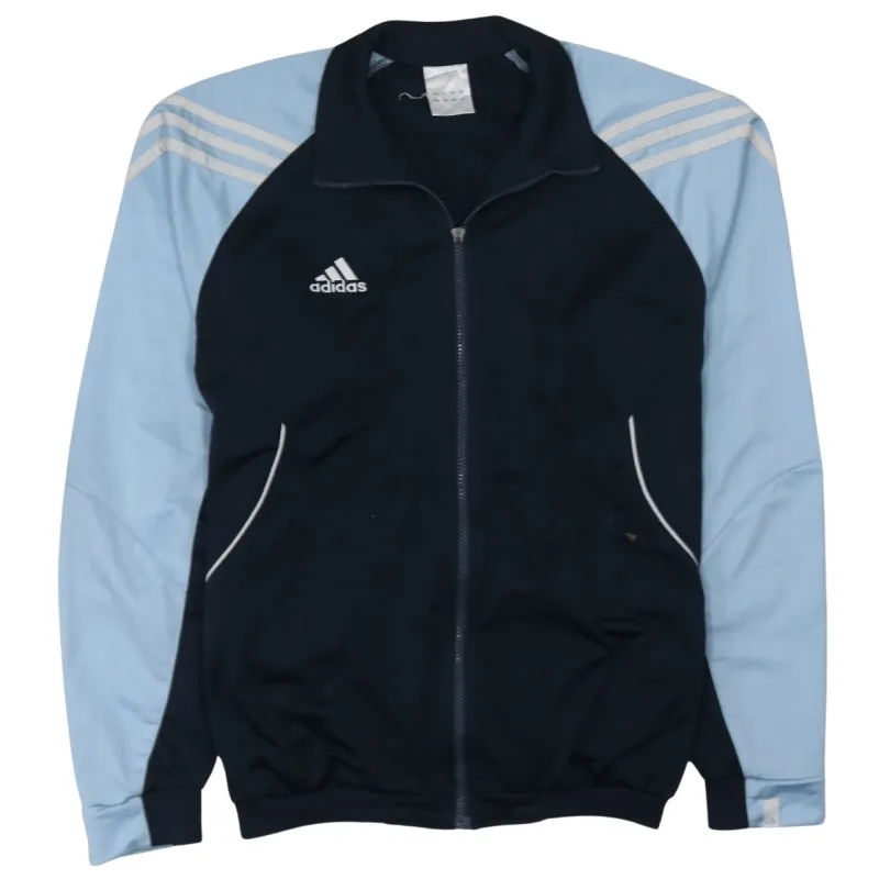 Adidas Navy Blue Track Jacket Men's Large Full Zip Three Stripes Logo Sports Top sold by Vintage Club