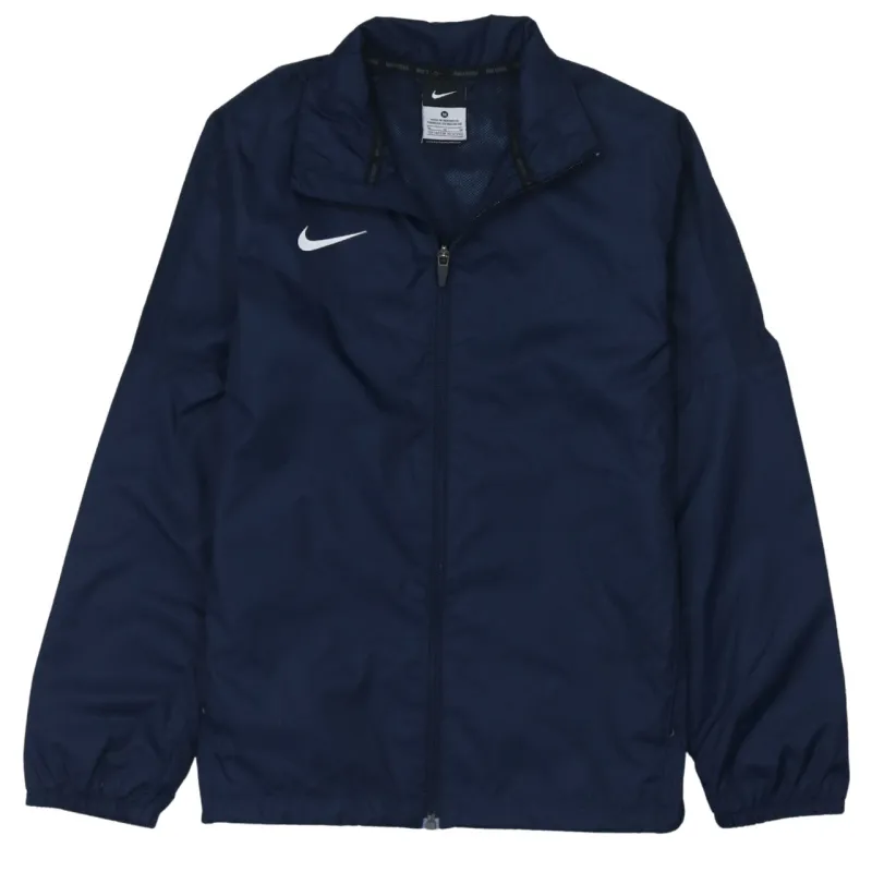 Nike Navy Blue Windbreaker Jacket Women's Medium Embroidered Swoosh Zip Pockets Track Top sold by Vintage Club