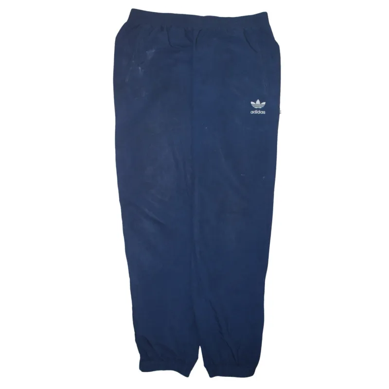 Adidas Navy Blue Joggers Men’s Large Trefoil Printed Logo Elasticated Cuffs Track Pants sold by Vintage Club