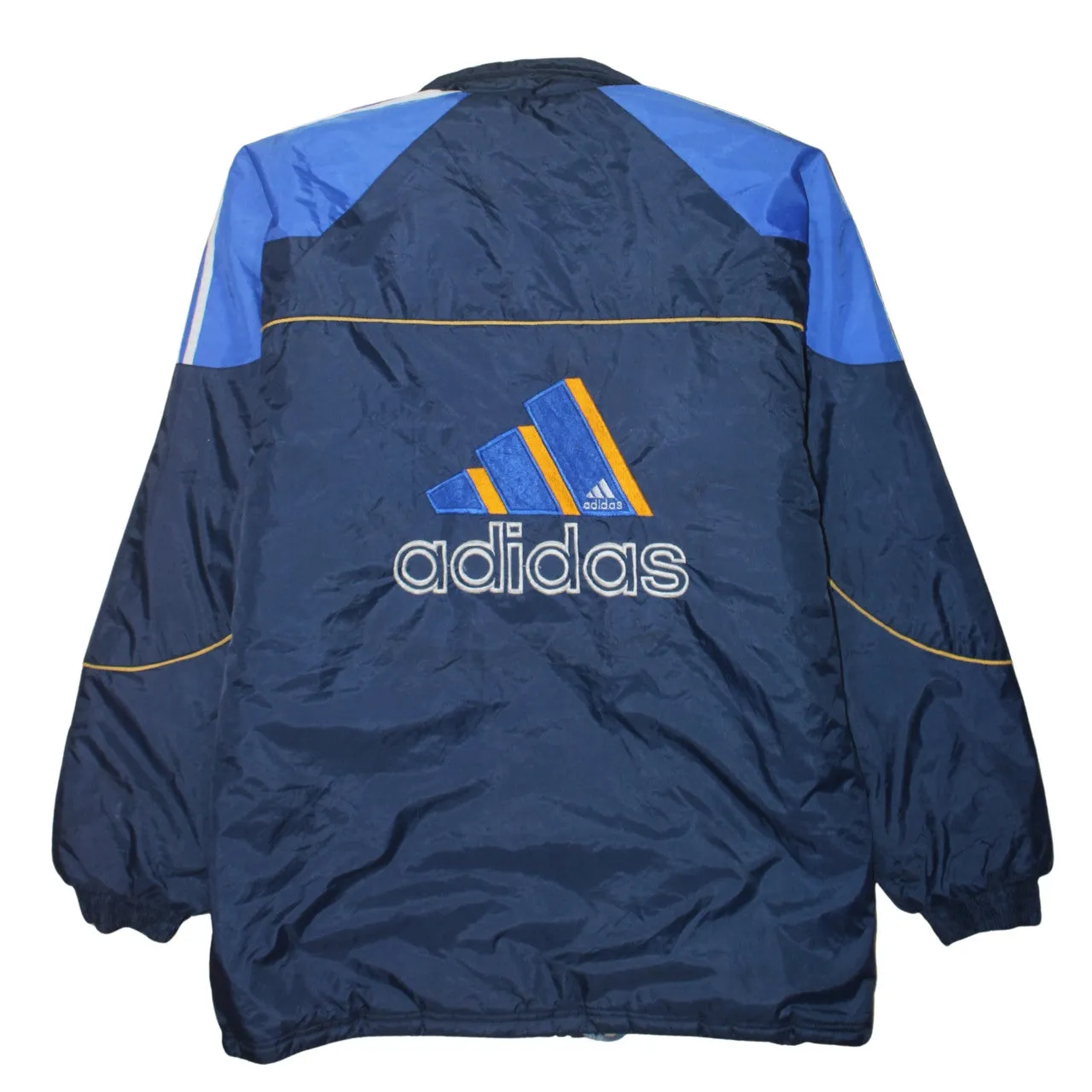 Adidas Navy Blue Windbreaker Jacket Women's 4XL Embroidered Logos Zip Pockets Track Top sold by Vintage Club product image thumbnail 2