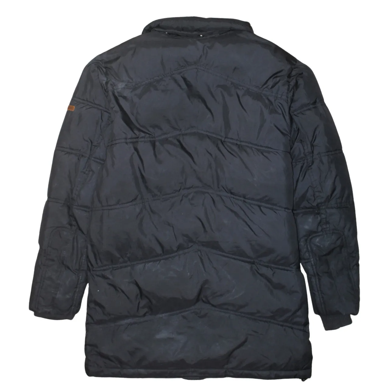 Tommy Hilfiger Black Puffer Jacket Men's Small Zip Pockets Quilted Winter Coat sold by Vintage Club product image thumbnail 2