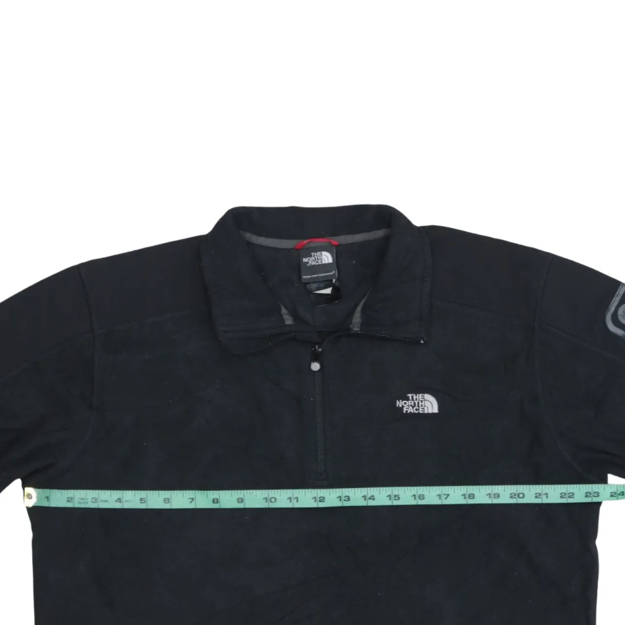 The North Face Black Fleece Jumper Men's Large Embroidered Logo Quarter Zip Pullover Top sold by Vintage Club product image thumbnail 5