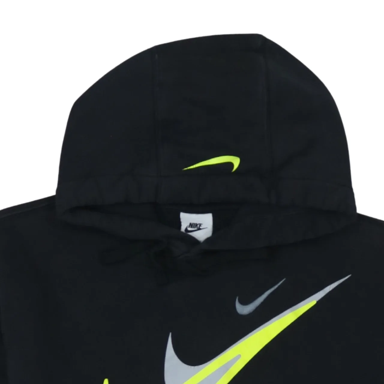 Nike Black Hoodie Men’s XSmall Printed Multi Swoosh Logo Front Pocket Pullover Sweatshirt sold by Vintage Club product image thumbnail 3
