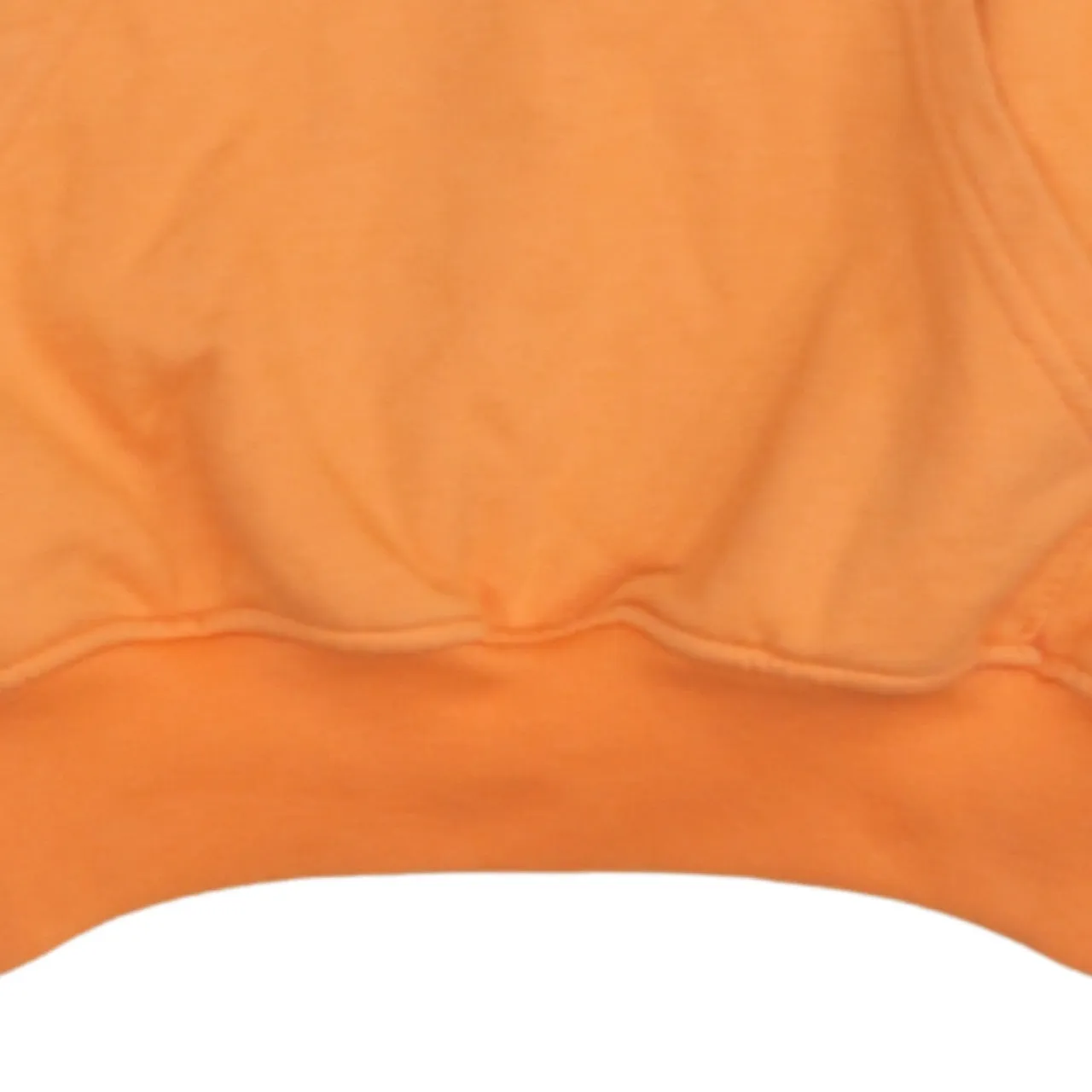 Adidas Orange Hoodie Women’s Medium Printed Trefoil Logo Front Pocket Pullover Sweatshirt sold by Vintage Club product image thumbnail 4
