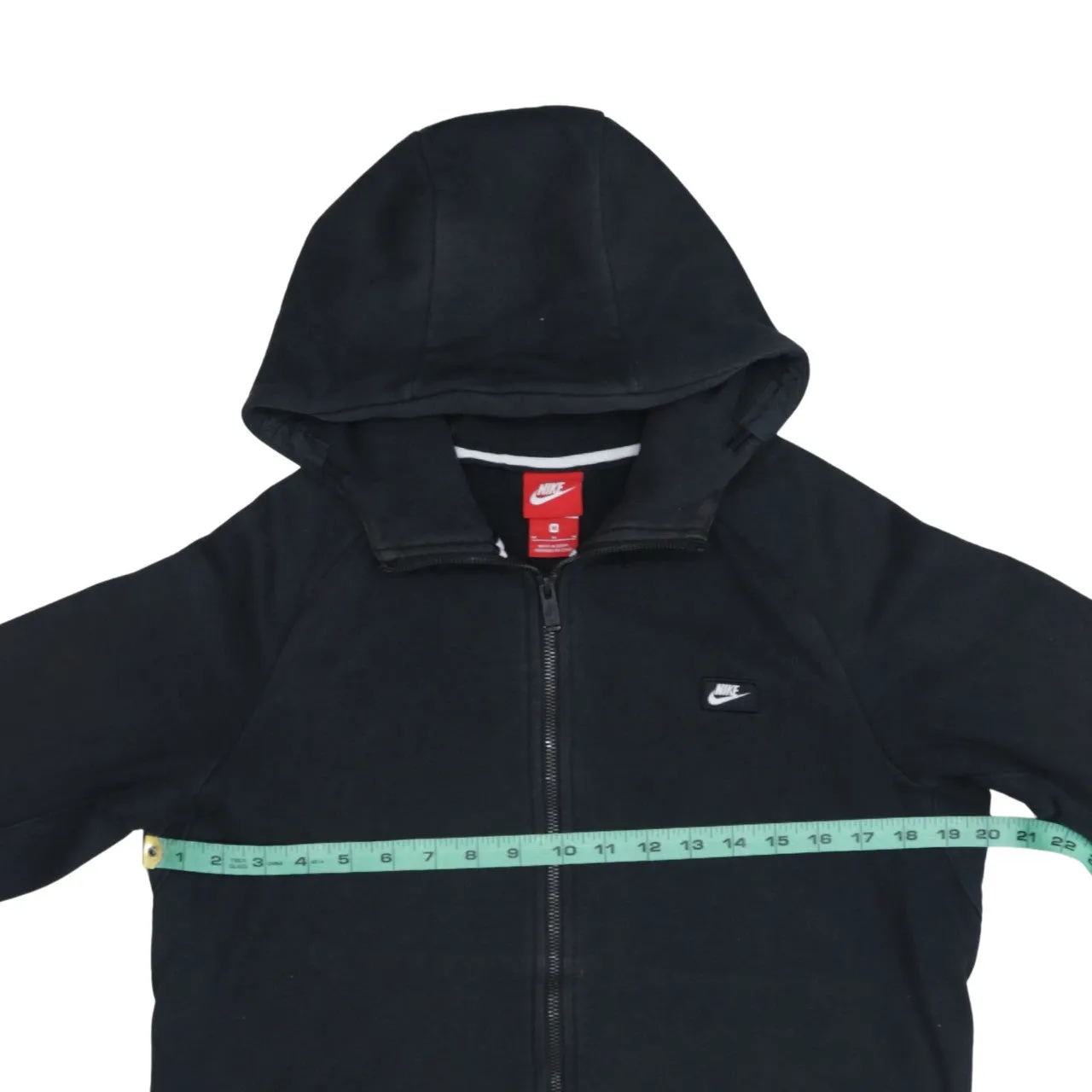 Nike Black Full Zip Hoodie Women’s Medium Small Swoosh Logo Split Pockets Sweatshirt sold by Vintage Club product image thumbnail 5