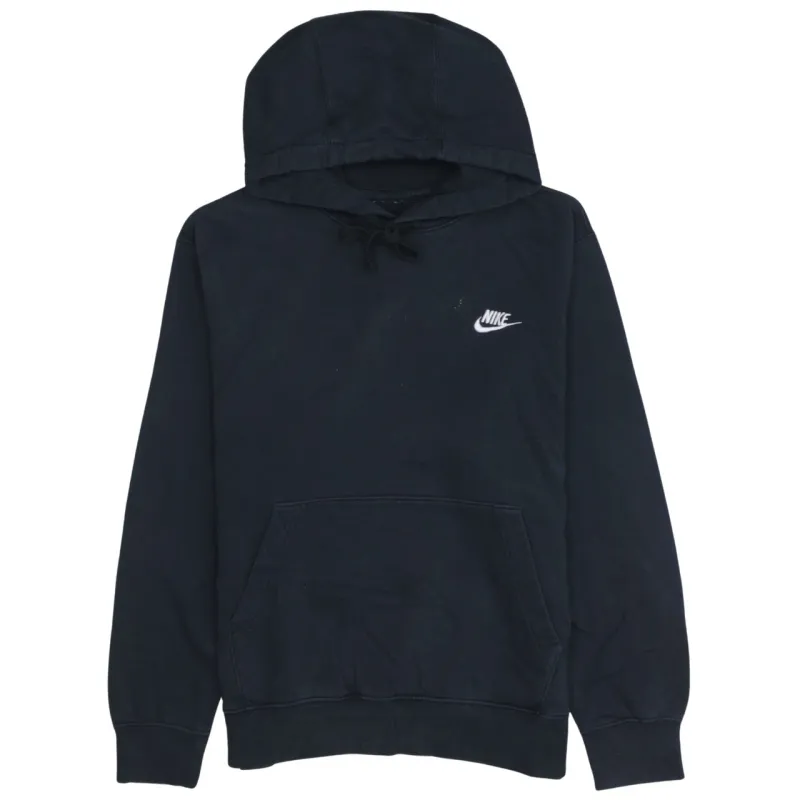 Nike Black Hoodie Men's Medium Embroidered Swoosh Logo Front Pocket Pullover Sweatshirt sold by Vintage Club