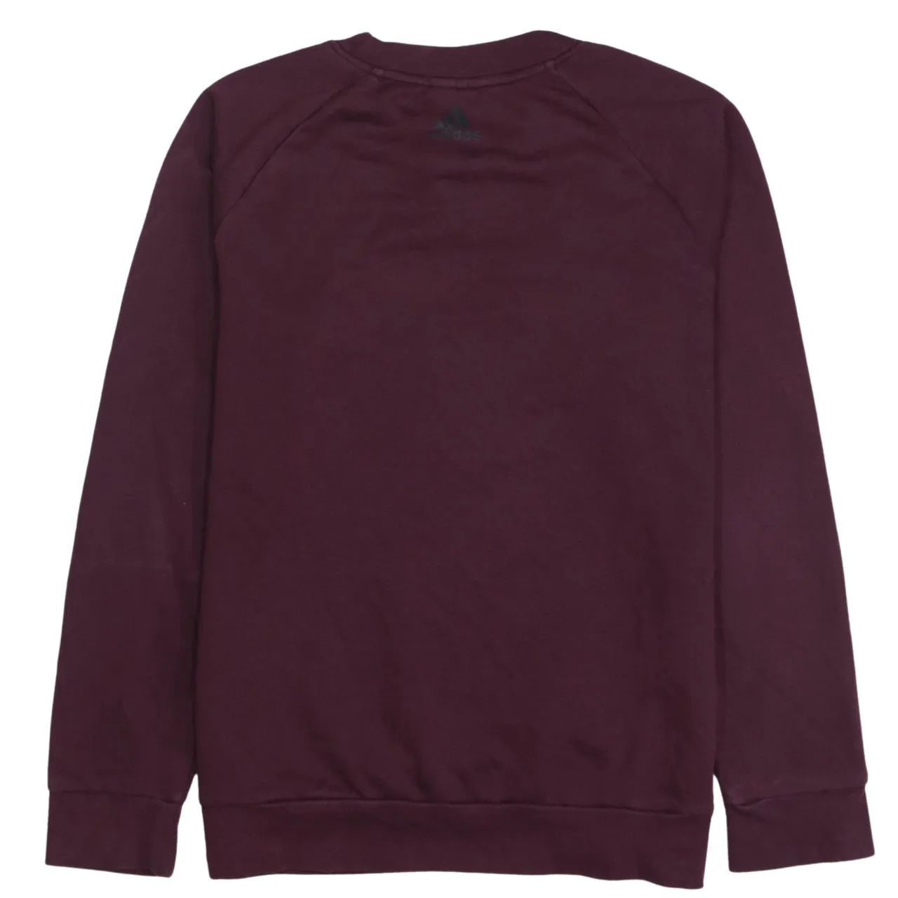 Adidas Burgundy Red Sweatshirt Women’s Large Printed Big Logo Crewneck Pullover Top sold by Vintage Club product image thumbnail 2