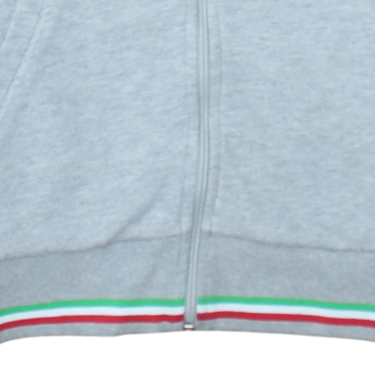 Puma Grey Full Zip Hoodie Women's Medium Embroidered Logos Red Sleeves Trim Sweatshirt sold by Vintage Club product image thumbnail 4