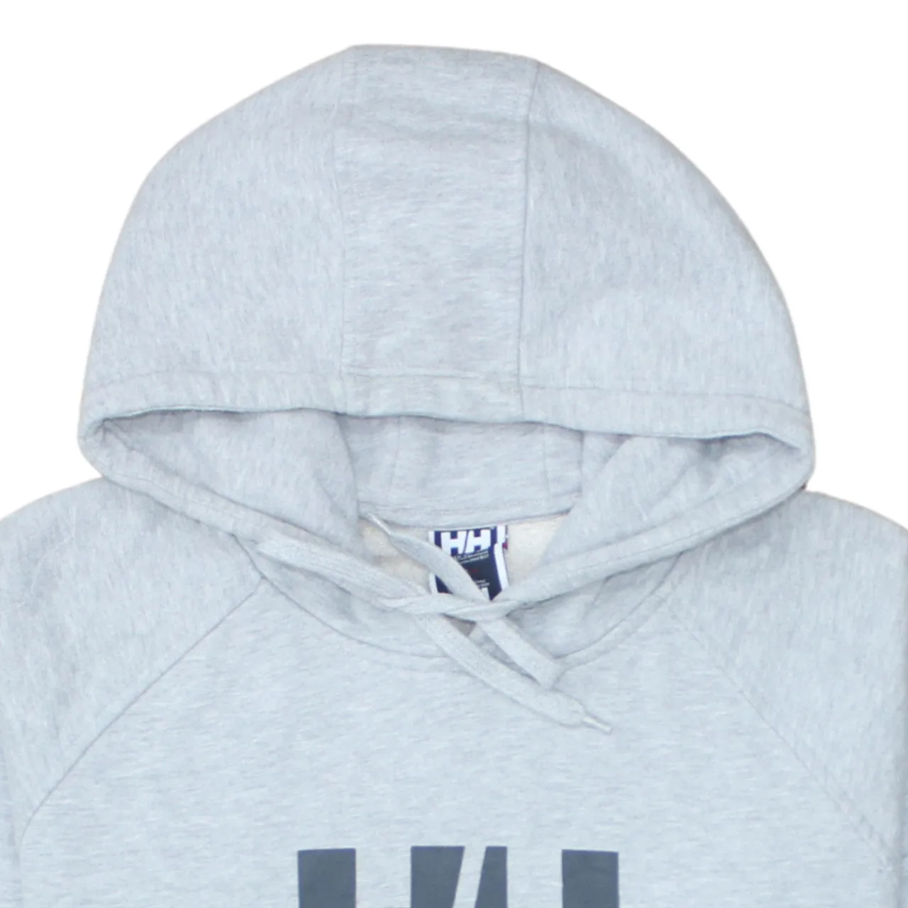 Helly Hansen Light Grey Hoodie Women's Large Printed Logo Front Pocket Pullover Sweatshirt sold by Vintage Club product image thumbnail 3
