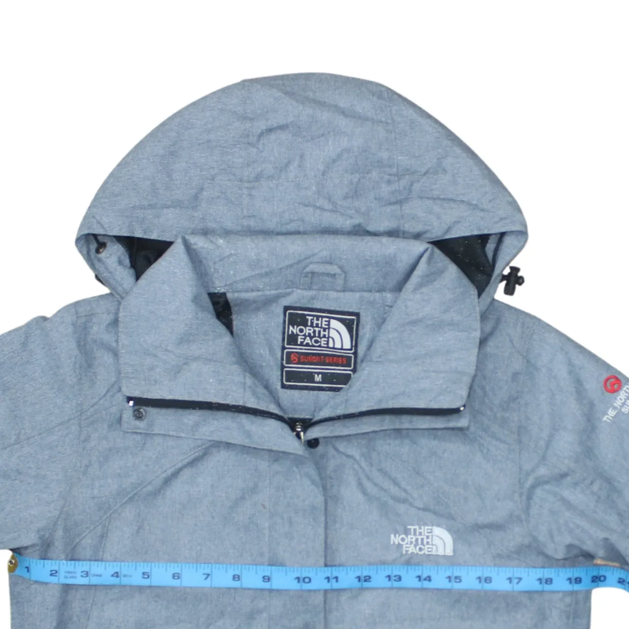 The North Face Light Grey Hooded Jacket Women’s Medium Embroidered Logos Zip Windbreaker Outerwear sold by Vintage Club product image thumbnail 5